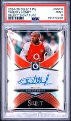2024-25 PANINI SELECT PREMIER LEAGUE SELECT SIGNATURES #SSTH THIERRY HENRY PSA 9