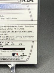 Aidan West 2025 Bowman Draft #CPA-AWE First (1st) Chrome Prospect AUTO