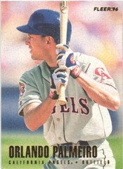 1996 Fleer #53 Orlando Palmeiro California Angels Gold Letter Variation