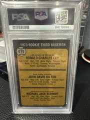 1973 Topps – High Number Mike Schmidt, Ron Cey, John Hilton #615 (RC)