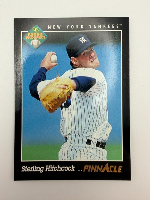 #579 Sterling Hitchcock [Rookie] Yankees 1993 Pinnacle Baseball Card Near Mint