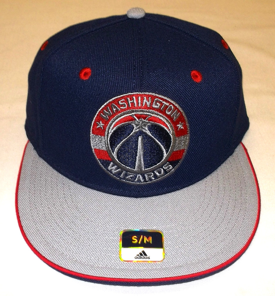 Washington Wizards Flat Brim Flex Fitted Adidas Hat – Size S/M
