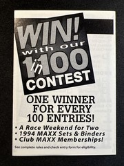 1994 Maxx: Race Cards-Series 1 NASCAR #N/N Promo Card 🏁🐷🏁