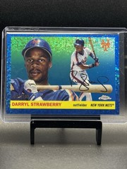 2025 Topps Chrome Platinum #420 Darryl Strawberry Blue Mini Diamond /199