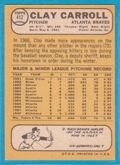 1968 Topps – Clay Carroll #412