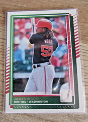 THREE 2025 DONRUSSC BASEBALL CARDS NICK KURTZ, JAMES WOOD & CHARLIE CONDON