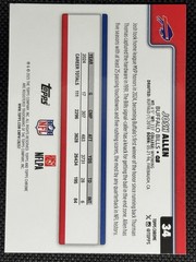 2025 Topps Chrome 🏈 Josh Allen Football Leather Refractor #34 – Buffalo Bills