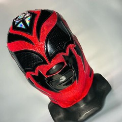 Sombra Semi Professional Wrestling Lucha Libre Mask Mascara Luchador Red & Black