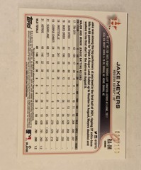 2022 Topps Chrome Rookie Autographs Blue /150 Jake Meyers On Card Auto (AU, RC)