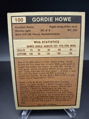 1975-76 O-Pee-Chee WHA Gordie Howe #100 – Houston Aeros – Nice Centering – Creas