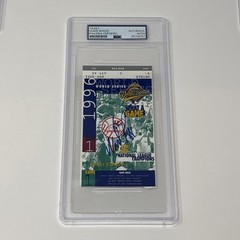 Wade Boggs Signed 1996 World Series Game 1 Full Ticket PSA DNA Jeter First WS