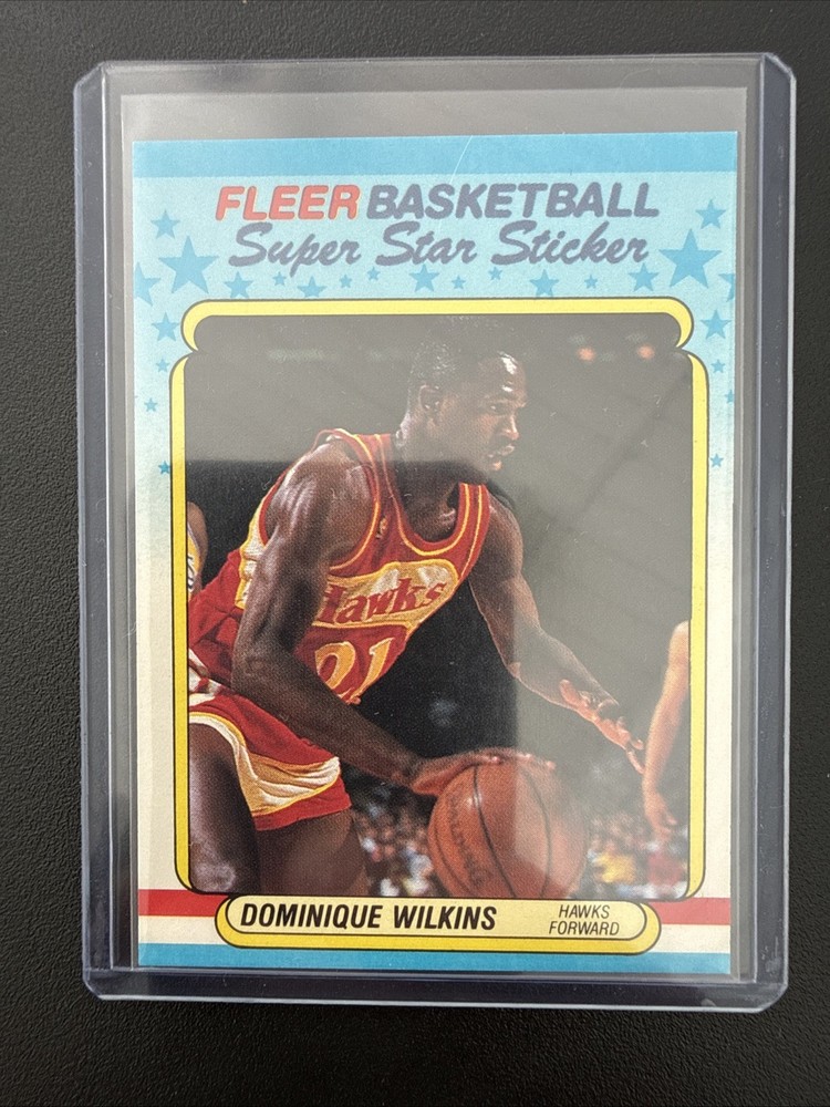 1988-89 Fleer Superstar Sticker – Dominique Wilkins #11 Atlanta Hawks