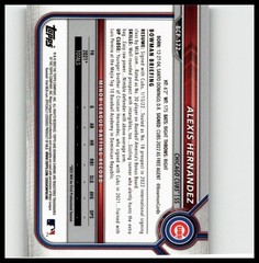 2022 1st Bowman Chrome Sapphire Teal Refractor Alexis Hernandez /99 #BCP-172