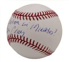 Jim Craig Signed US Olympic Hockey Team Rawlings OML White Baseball with Insc