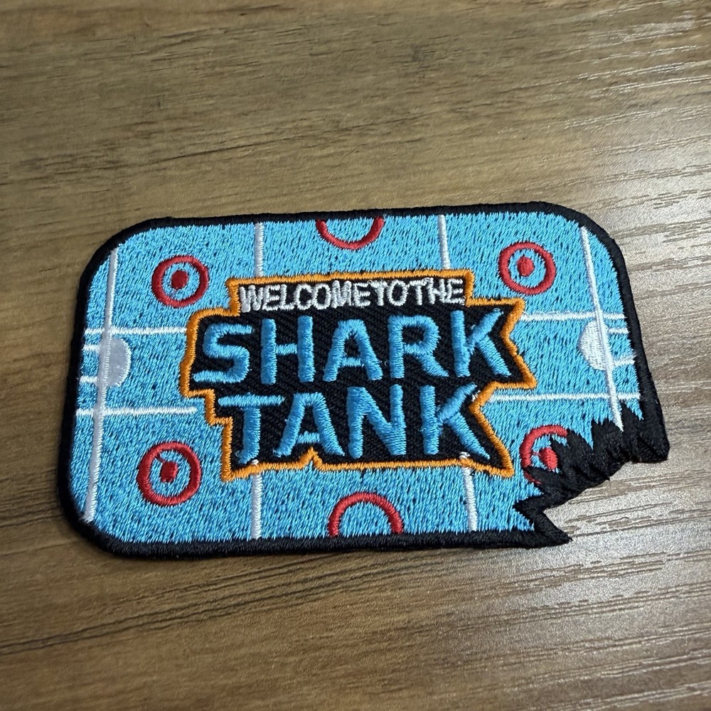 San Jose Hockey Team Teal « Welcome to the Shark Tank » Souvenir Art Patch (3.5&Prime;)