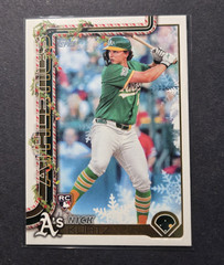 Topps 2025 Holiday Nick Kurtz Oakland Athletics Rookie RC #H40 Baseball Card
