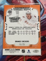 2025-26 OPeeChee Plat Marquee Rookie Orange Checkers Charles-Alexis Legault /25