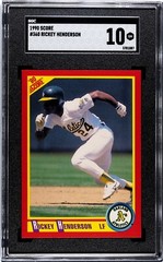 1990 Score Rickey Henderson #360 SGC 10 GEM MINT Oakland Athletics HOF Fast 💨
