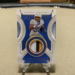 2021 Panini National Treasures Austin Ekeler SP Century Materials Holo Gold /10