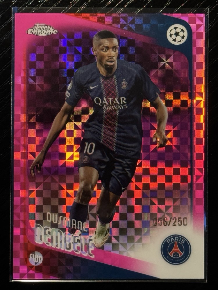 Ousmane Dembele #3 Pink X-Fractor /250 – 2026 Topps Chrome UEFA Club Comp – PSG