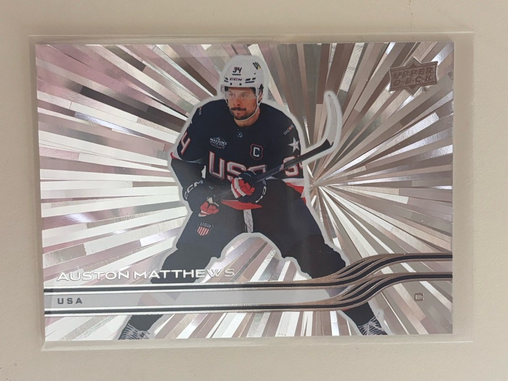 2025-26 Upper Deck Extended Series Auston Matthews 4 Nations Silver Outburst USA