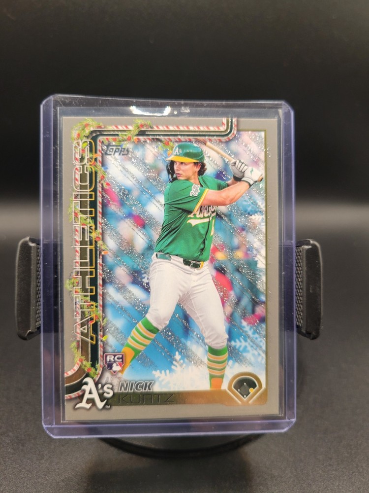 2025 Topps Holiday Nick Kurtz (RC) #H40 ~ Silver Glitter ~ Athletics