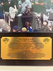 New York Knicks 2025 202 NBA Champions 8×10 Photo Plaque with engraved nameplate