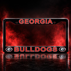 Georgia Bulldogs UGA License Plate Frame Cover – Black – EliteAuto3K