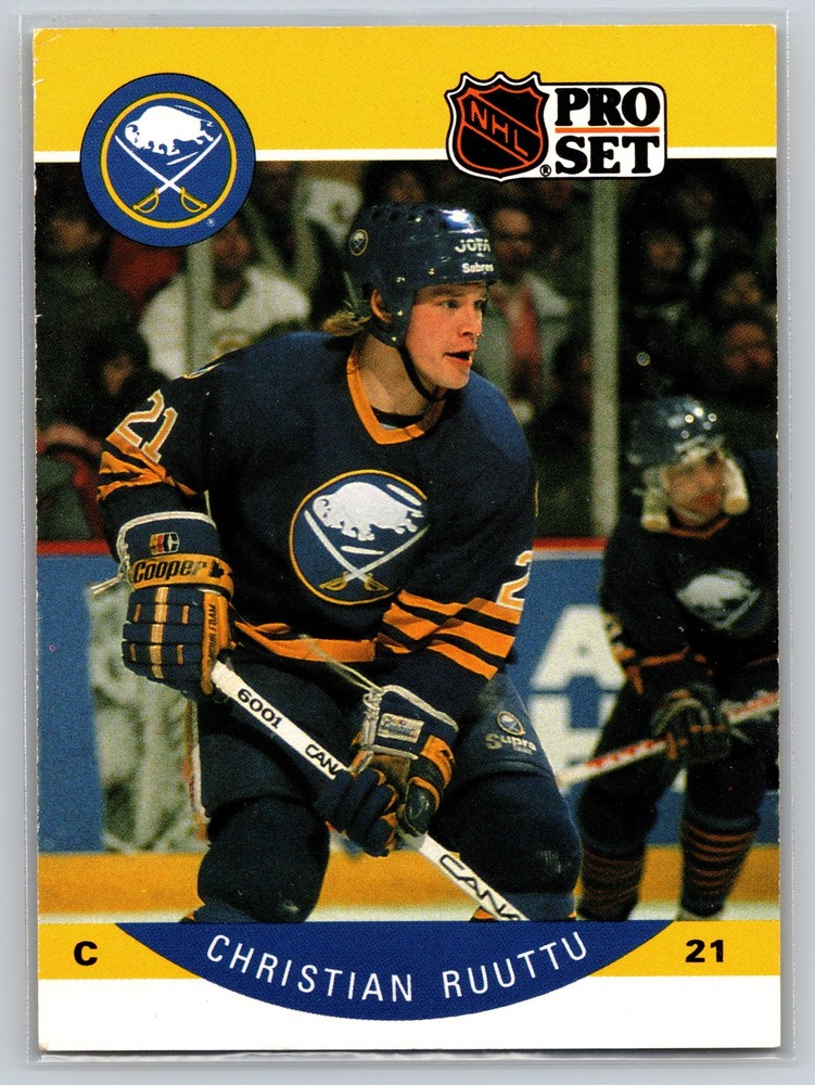1990-91 Pro Set Christian Ruuttu #29 Buffalo Sabres Center NHL Hockey Card