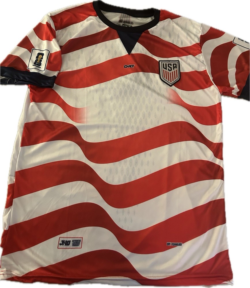 Dry Team USA Soccer Jersey – White/Red/Navy Colors