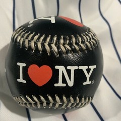 I Love New York NY BLACK W/ White Stitches Souvenir baseball collectible ball