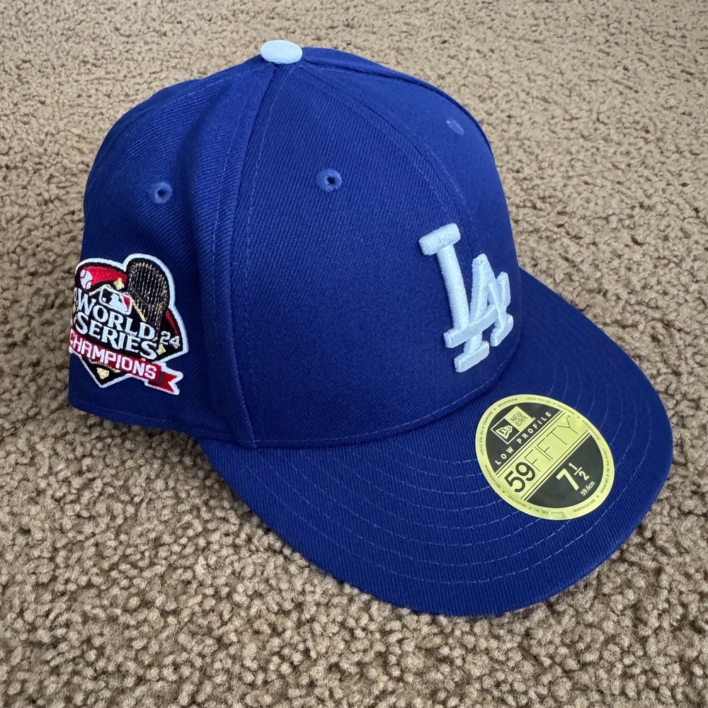 New Era 59Fifty LA Dodgers WS Champion 2024 Side Patch Fitted Hat Low Crown