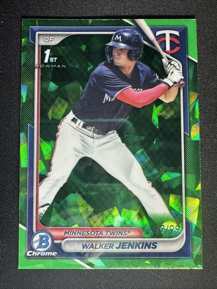 2024 Bowman Chrome 1st Walker Jenkins Green Sapphire Refractor /99 Twins