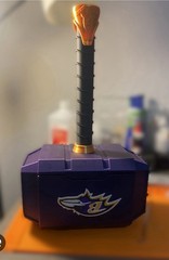 3D printed Mjolnir NFL Fanart All teams Available With stand!