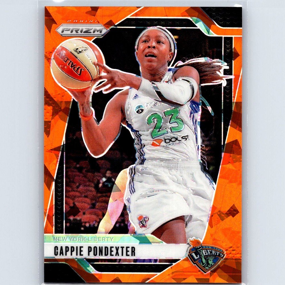 2024 Panini Prizm WNBA Cappie Pondexter #32 Ice Orange Prizms New York Liberty
