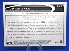 2012 TOPPS UPDATE #US327 CHRIS SALE SHORT PRINT SP VARIATION CHICAGO WHITE SOX