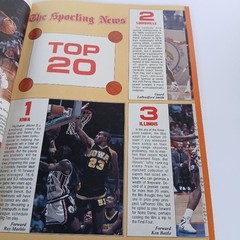 The Sporting News College Basketball 88-89 Stacey King Mookie Blaylock W/Foldout
