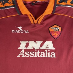 AS Roma Football Shirt 1998 1999 Diadora Home Long Sleeve Mens Large Genuine
