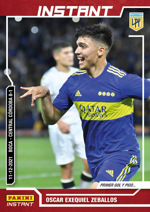 Panini Instant Exequiel Zeballos (Boca Juniors) Rookie Adrenalyn 2021 Brand new