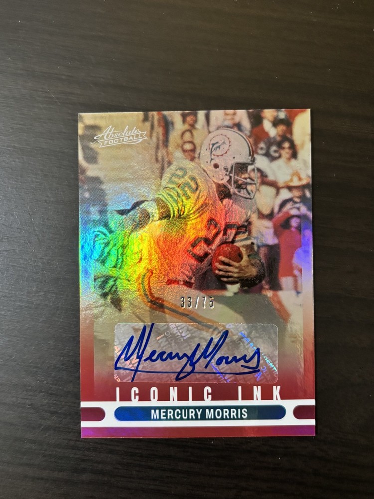 Mercury Morris 2022 Absolute Iconic Ink Autograph Red /75 #II-MM Auto Signature