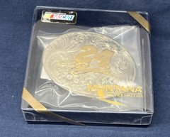 #24 Jeff Gordon – Nickel Silver & Gold – Belt Buckle for 1-1/2&Prime; Wide Belt NASCAR