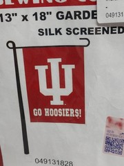 Go Hoosiers! Garden Banner 13&Prime; x 18&Prime; Silk Screen IU Indiana University