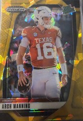 2025 Panini Prizm Draft Picks – Arch Manning #166 Gold Ice Prizm (RC)