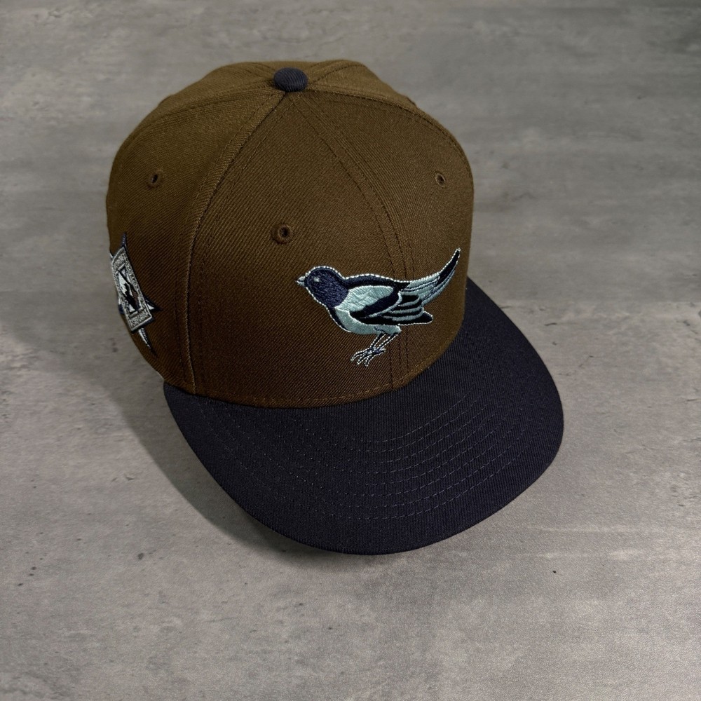 Hat Club Baltimore Orioles New Era Cap 6 7/8 Brown Navy Baby Blue Fitted Alt