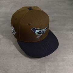 Hat Club Baltimore Orioles New Era Cap 6 7/8 Brown Navy Baby Blue Fitted Alt