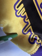 ProStandard Los Angeles Lakers Satin Jacket Mens Small Purple Square Lining NBA