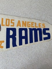 Vintage 1970’s Los Angeles Rams Pennant, Tip Cut When Bought In 80’s (see Pics)
