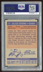 1972 Topps #195 Julius Erving Rookie Card PSA 8