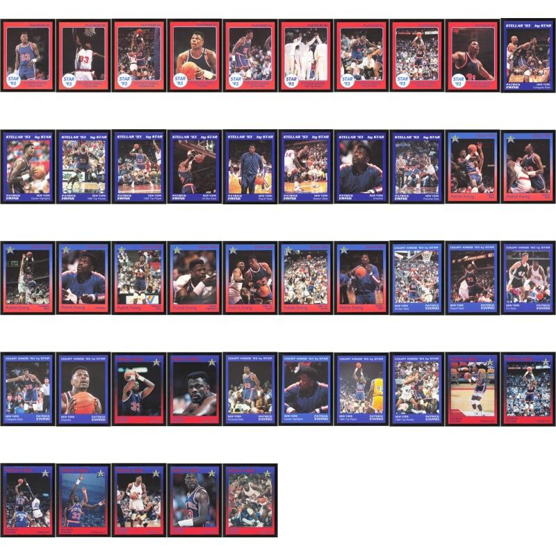 (5) 1993-94 Star Patrick Ewing Set Lot Nova/Platinum/Stellar 45 Cards DN1234