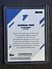 2025-26 Topps Chrome Bundesliga BAZOUMANA TOURE Rookie Blue Refractor /150 #47